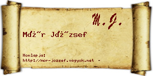Mór József névjegykártya