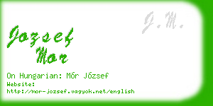 jozsef mor business card