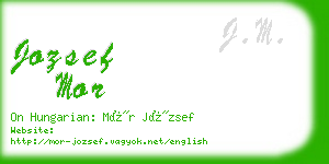 jozsef mor business card